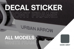 Urban Arrow Sticker FF Logo B – Donkergrijs – 323 x 33 mm – Voor Witte Bakfiets