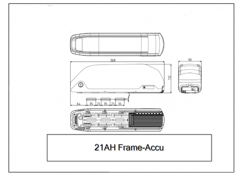 E-Drive Ombouwset | Middenmotor | Bafang BBS01B 250W | Frame Accu